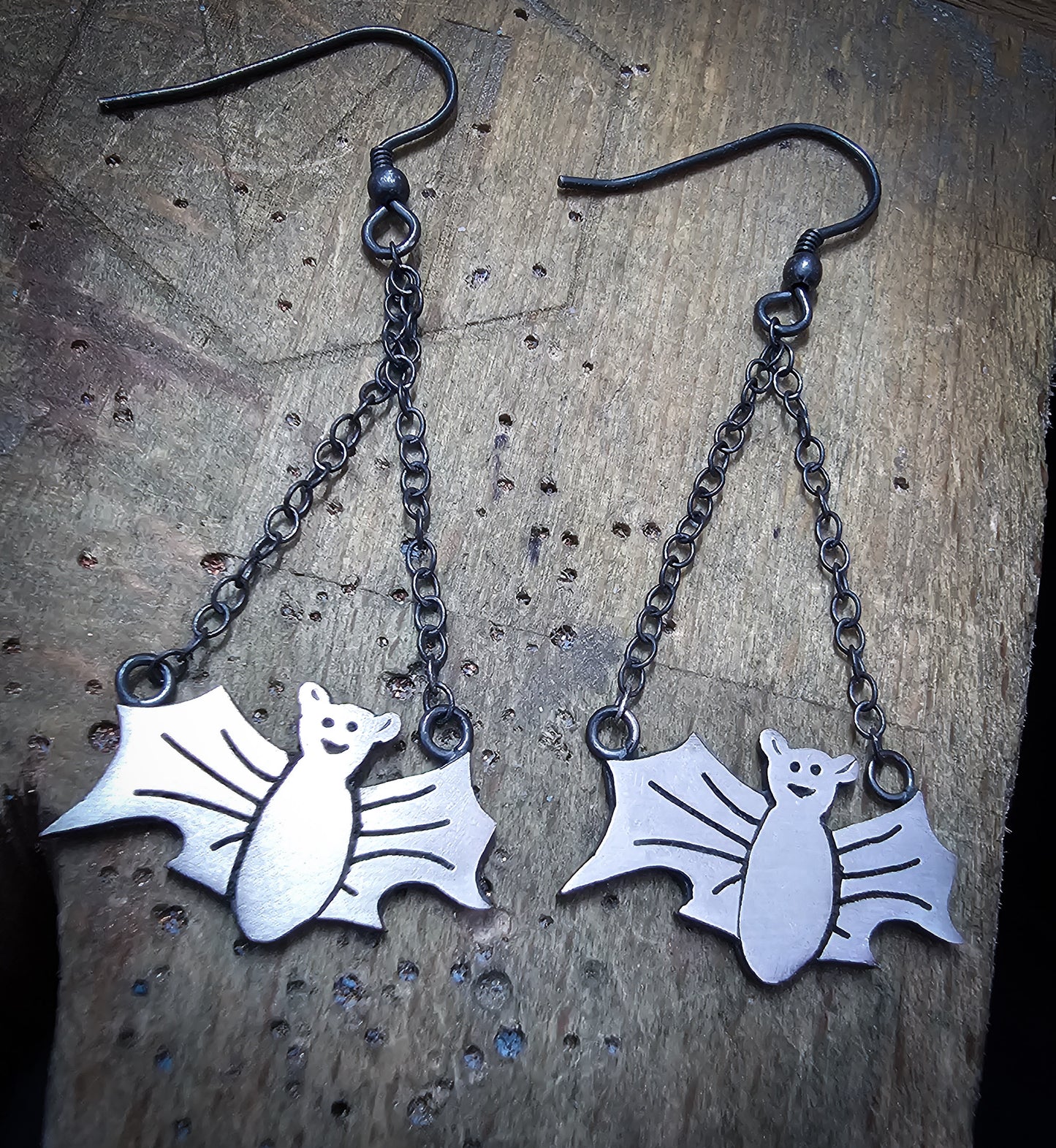 Marginalia bat earrings