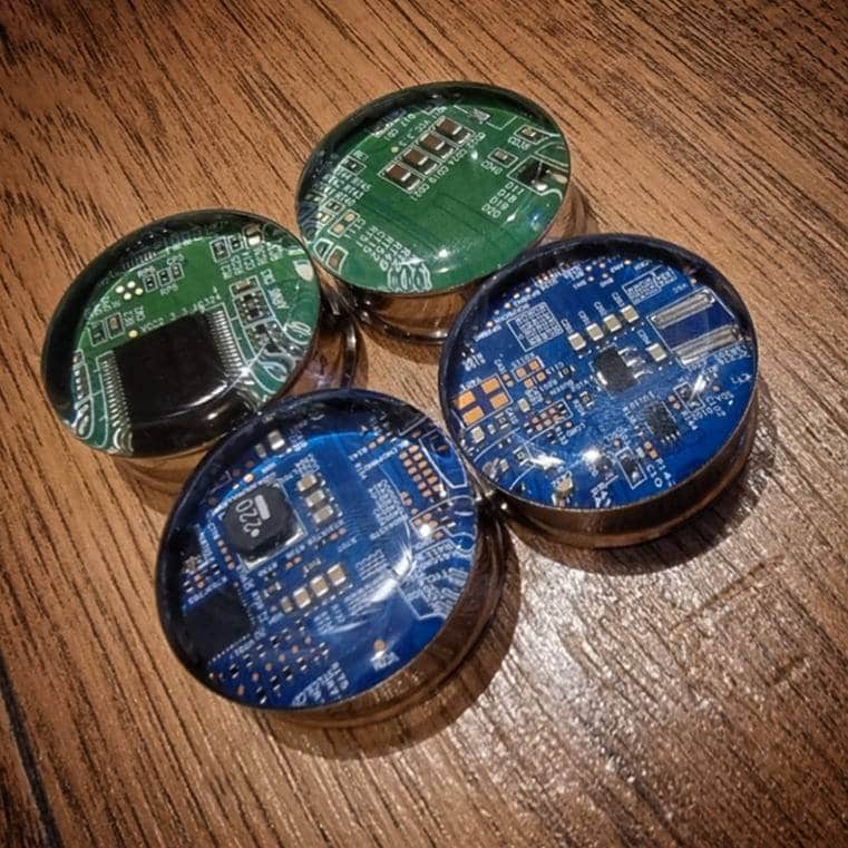 BLUE limited edition 10mm and above circuit board plugs PAIR