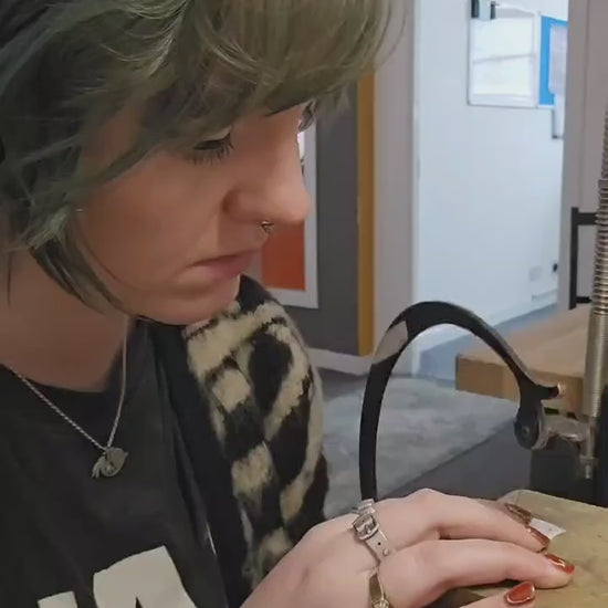 Sterling silver skeletal rabbit/hare. Oxidised with a frosted finish, choice of chains